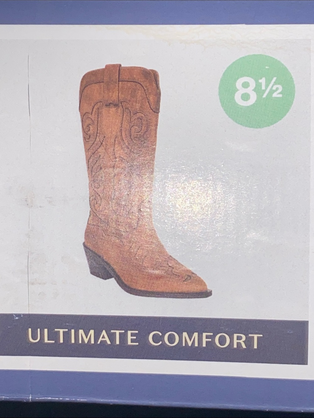 NEW IN BOX UNIVERSAL THREAD LORENA BOOTS WO SIZE 8.5 COGNAC FAUX SUEDE - Picture 2 of 12